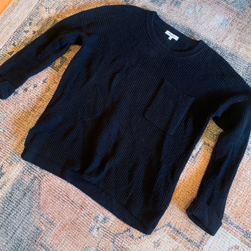Madewell knit black sweater. Size M